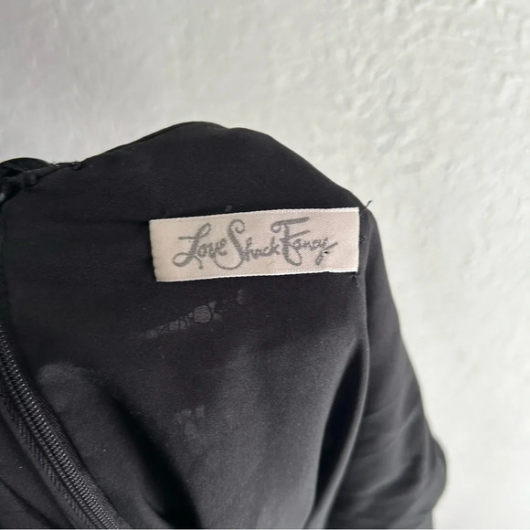 Loveshackfancy Lace Mini Dress Bell Sleeves Black Sz 2 Whimsigoth - Picture 6 of 6